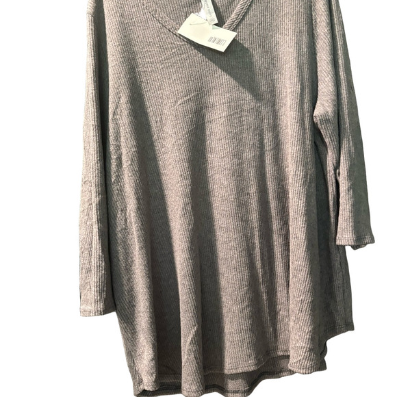Honeyme Sweaters - NWT Honeyme Gray V-Neck Sweater Relaxed Fit